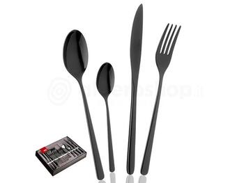 STILO PVD BLACK COLTELLO TAVOLA FORGIATO ACCIAIO INOX 18/10 23,0 CM   Alessandrelli Business Solutions