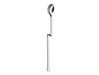 RIFLESSO SATINATO CUCCHIAINO BIBITA CON PIEGA FINITURA ACCIAIO INOX 18/10 18,5 CM PEZZI 6   Alessandrelli Business Solutions