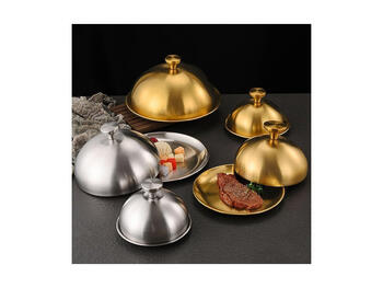 ART & TABLE CLOCHE ACCIAIO INOX 18/10 PVD GOLD 28 CM   Alessandrelli Business Solutions