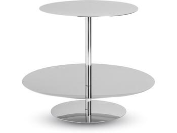 ALZATA PASTICCERIA 2 PIANI ACCIAIO INOX 18/10 12-16 CM H 17 CM   Alessandrelli Business Solutions