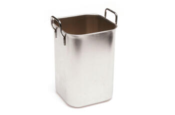 PREPARAZIONE BAGNOMARIA QUADRATO ACCIAIO INOX 18/10 2 MANIGLIE 16X25 CM 5 L   Alessandrelli Business Solutions