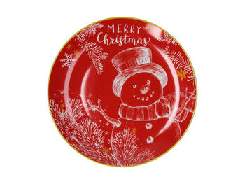 NATALE PIATTO PANETTONE 31 SNOWMAN   Alessandrelli Business Solutions