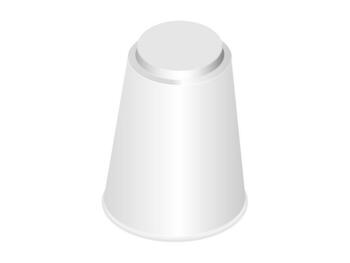 LINEA SHOW PLATE PIEDE ALZATA PER PIATTO TORTA H.18 027S09AH180 IN MELAMINA BIANCO   Alessandrelli Business Solutions