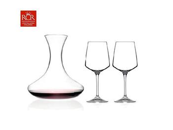 ARIA SET DEGUSTAZIONE DECANTER + 2 CALICI CL 200/46 PEZZI 3   Alessandrelli Business Solutions