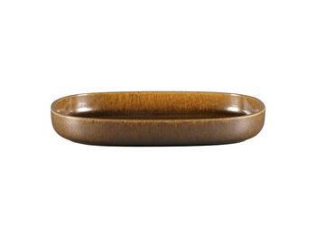 EASE PIATTO OVALE FONDO RUST PORCELLANA CM 33,2X23,2 195 CL   Alessandrelli Business Solutions