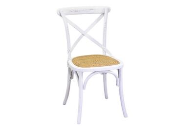 SEDIA LEGNO CROSS BIANCO ANT.51X55H   Alessandrelli Business Solutions