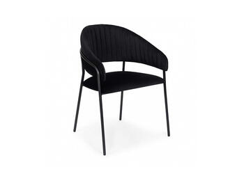POLTRONA VELLUTO CHLOE NERO STRU.NE   Alessandrelli Business Solutions