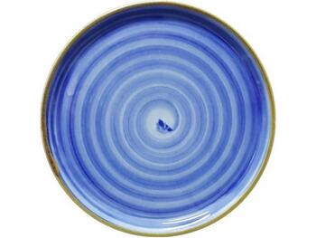 NAPOLI PIATTO PIZZA PORCELLANA SPIRALE BLU CM 33   Alessandrelli Business Solutions