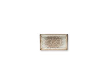 CRETE PIATTO RETTANGOLARE PORCELLANA DECORATO CM 26X15   Alessandrelli Business Solutions