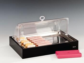 VETRINA RETTANGOLARE REFRIGERATA BASE NERA   Alessandrelli Business Solutions