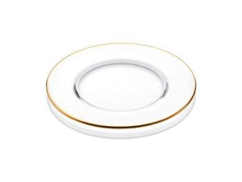 CLEAR PIATTO PANE CM.15 FILO ORO   Alessandrelli Business Solutions