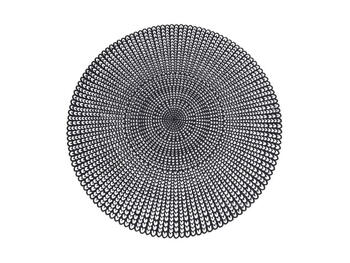 TABLEMAT SET 12 TOVAGLIETTE AMERICANE ROUND CM.40 BLACK    Alessandrelli Business Solutions