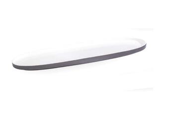 TWO COLORS PIATTO RETTANGOLARE PORCELLANA CM 38,5X12,5   Alessandrelli Business Solutions