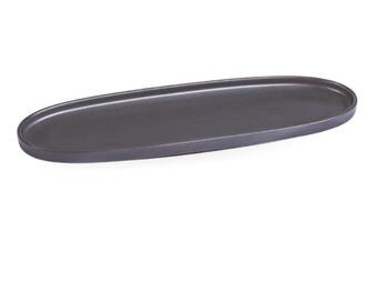 TWO COLORS PIATTO RETTANGOLARE NERO PORCELLANA CM 30,5X10,5   Alessandrelli Business Solutions