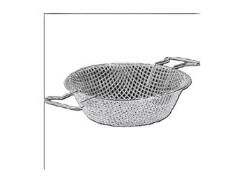 COLATUTTO A FILO ACCIAIO STAGNATO TONDO SENZA COPERCHIO 1 MANICO CM 34 PER BACINELLA 36   Alessandrelli Business Solutions