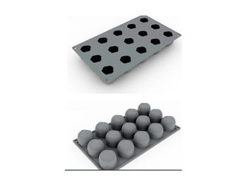 STAMPO IN SILICONE MELE 15 IMPR.   Alessandrelli Business Solutions