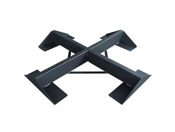 BASE METALLO CROCE 80X80 DARK C/TUB   Alessandrelli Business Solutions