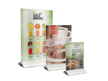 PORTAMENU DA TAVOLO C/BASE METALLO   Alessandrelli Business Solutions