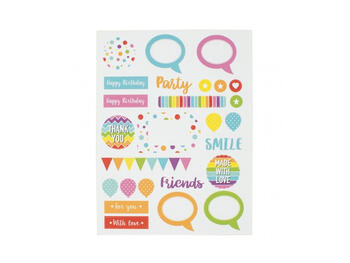 BS.  2 FOGLI ADESIVI FORME COL.ASS   Alessandrelli Business Solutions