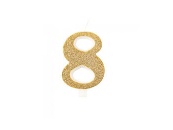 CANDELINA BIO GLITTER N.8 ORO 9,5   Alessandrelli Business Solutions