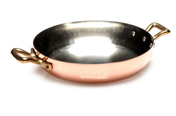 RAME MARTELLATO CASSERUOLA 1 MANICO BASSA 20