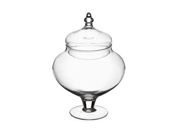 BOMBONIERA VETRO CON COPERCHIO E GAMBO   Alessandrelli Business Solutions