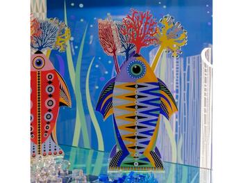 VASO PESCE IMPERATORE PICCOLO BLU   Alessandrelli Business Solutions