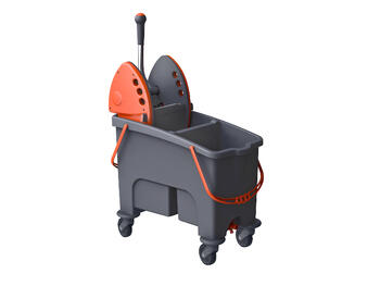 DUETTO LT. 16/24 CARRELLO CON UN  SECCHIO   Alessandrelli Business Solutions