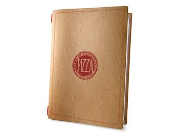 COSTOM PORTA MENÙ A4 ROSSO PIZZA   Alessandrelli Business Solutions