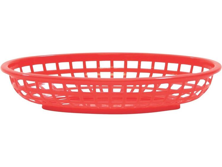 CESTELLO PLAST.OV. 24X15 ROSSO 