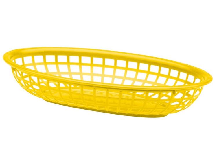 CESTELLO PLAST.OV. 24X15 GIALLO 