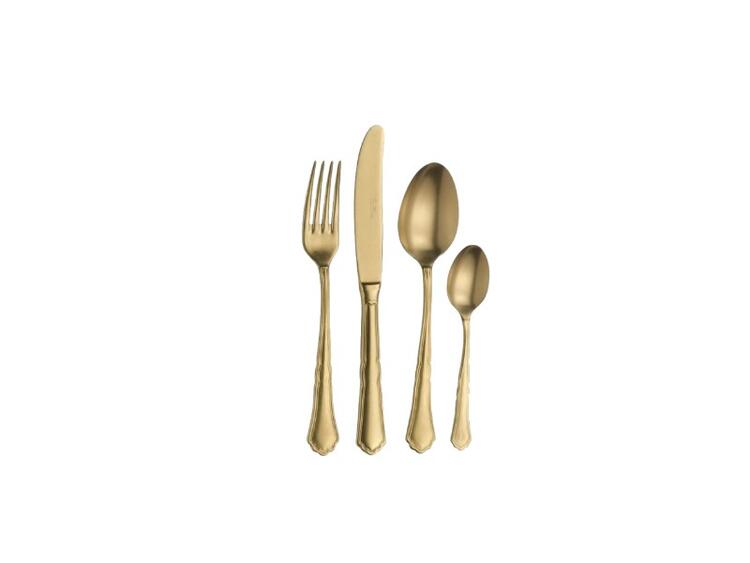 SETTECENTO ALCHIMIQUE GOLD 3,0 MM COLTELLO TAVOLA ACCIAIO INOX 18/10 22,7 CM 