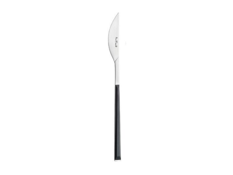 SUSHI PRO NERO OPACO 2,5 MM COLTELLO TAVOLA 18/10 + ABS 22,5 CM