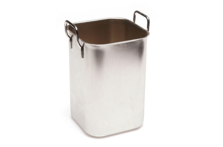 PREPARAZIONE BAGNOMARIA QUADRATO ACCIAIO INOX 18/10 2 MANIGLIE 16X25 CM 5 L 