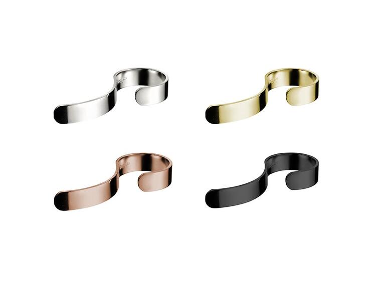 AUDREY TOTAL BLACK REST APPOGGIO PER POSATE E BACCHETTE IN ACCIAIO INOX PVD TOTAL BLACK 8,4X3,1X1,2 CM 