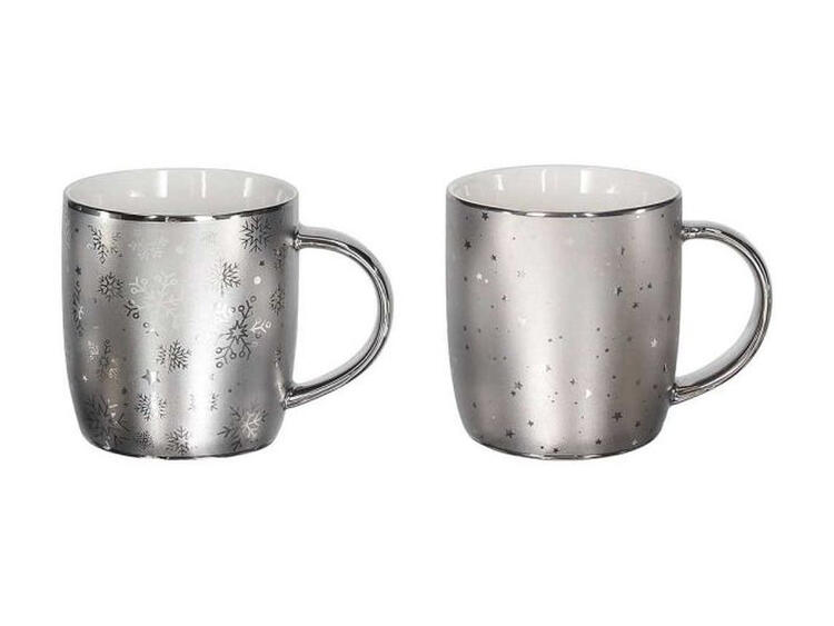 NATALE SET 2 MUG ALL.SILVER 
