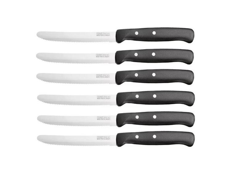 COLTELLO TAVOLA PZ.6 PREMIUM NERO 