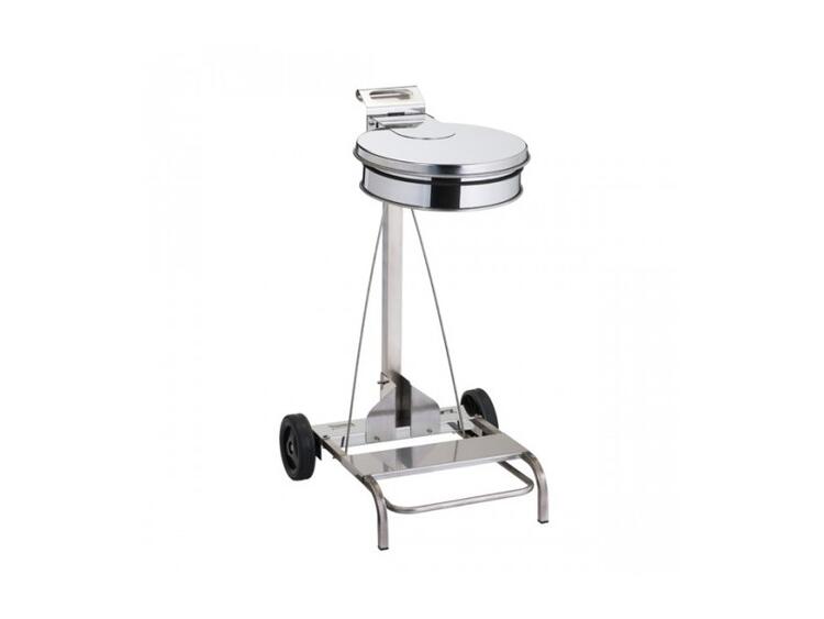 PORTASACCO MOBILE C/PEDALE INOX 