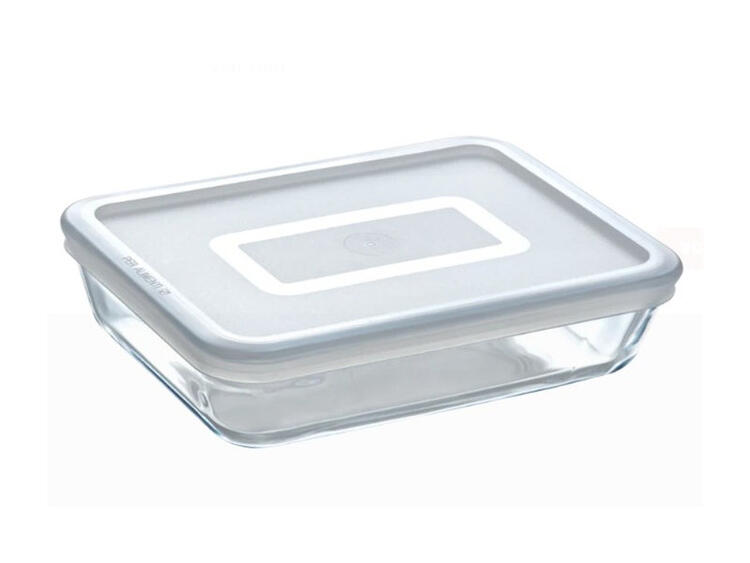 PYREX CONTENITORE RETTANGOLARE CON COPERCHIO VETRO BOROSILICATO 0,8 L 19X14X5 CM 