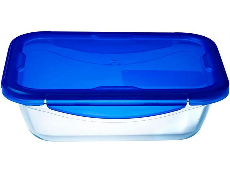 PYREX CONTENITORE RETTANGOLARE CON COPERCHIO VETRO BOROSILICATO 0,8 L 20 CM 