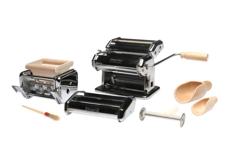 LA FABBRICA DELLA PASTA GOURMET IPASTA RUVIDA CON 3 ACCESSORI SIMPLEX E RAVIOLI MAKER