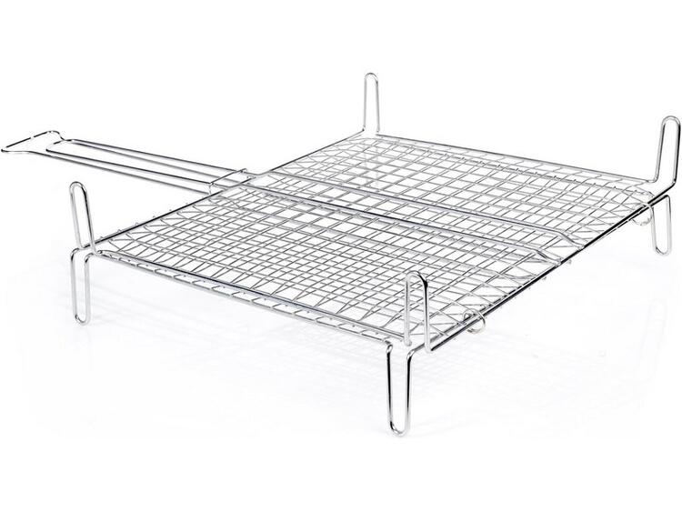 ALBERGO GRATICOLA DOPPIA LISCIA FILO DI FERRO CROMATO 40X45 CM 