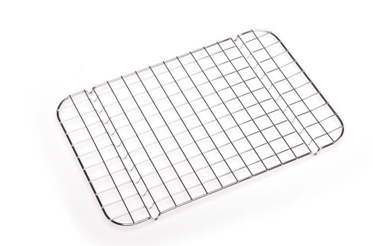 GRIGLIA PER TEGLIA FILO DI FERRO CROMATO 38X26 CM 