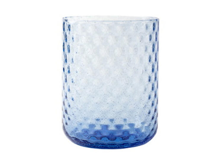 BICCHIERE VETRO ML.350 BLU 