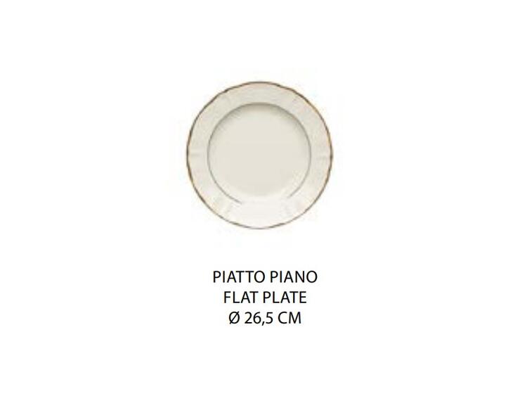PIATTO PIANO 26,5 SUN DOPP.FIL.ORO 