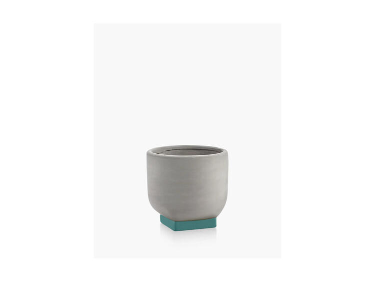 VASO FIORI 02 GREY/TURQUOISE 