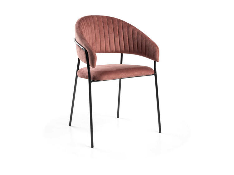 POLTRONA VELLUTO CHLOE ROSA ANTICO 