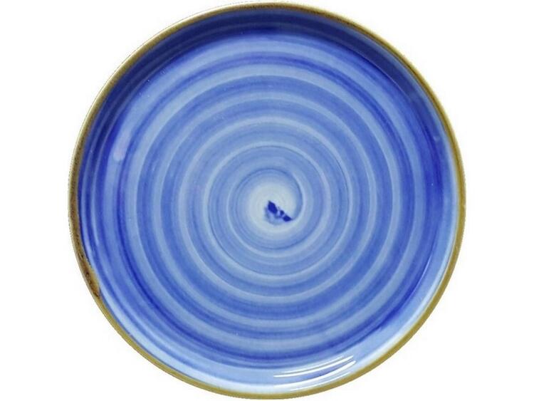 NAPOLI PIATTO PIZZA PORCELLANA SPIRALE BLU CM 33 