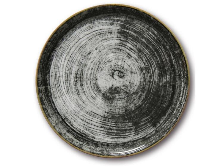 NAPOLI BLACK ROUND PIATTO PIZZA PORCELLANA CM 31 