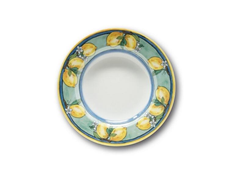 LEMON PIATTO FONDO PORCELLANA DECORATO CM 23 